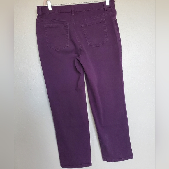 Gloria Vanderbilt Two Jean Bundle Purple & Blue Amanda Pants Women's Size 12 - Picture 3 of 16